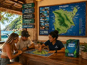 Map for boat tours / Map for excursions