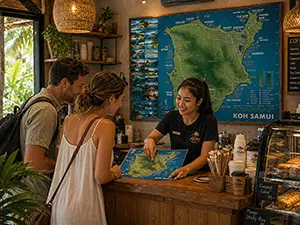 Map for restaurant / Map for coffee