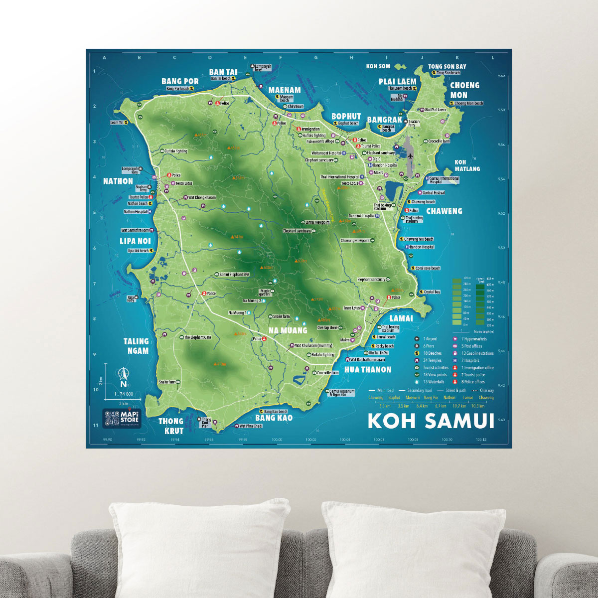 SAMUI MAP WALL STICKER